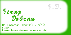 virag dobran business card